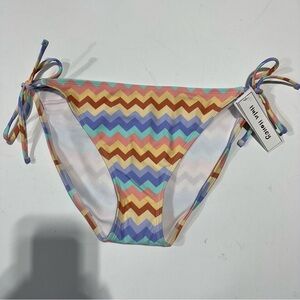Hula honey, chevron, print bikini, bottom size, large, NWT